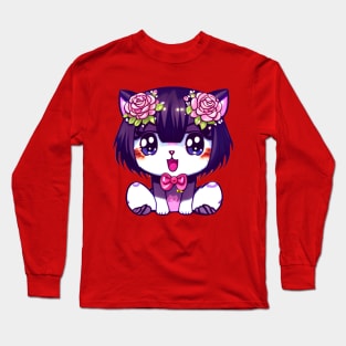 Cute kawaii kitten Long Sleeve T-Shirt